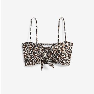 Linen blend crop top